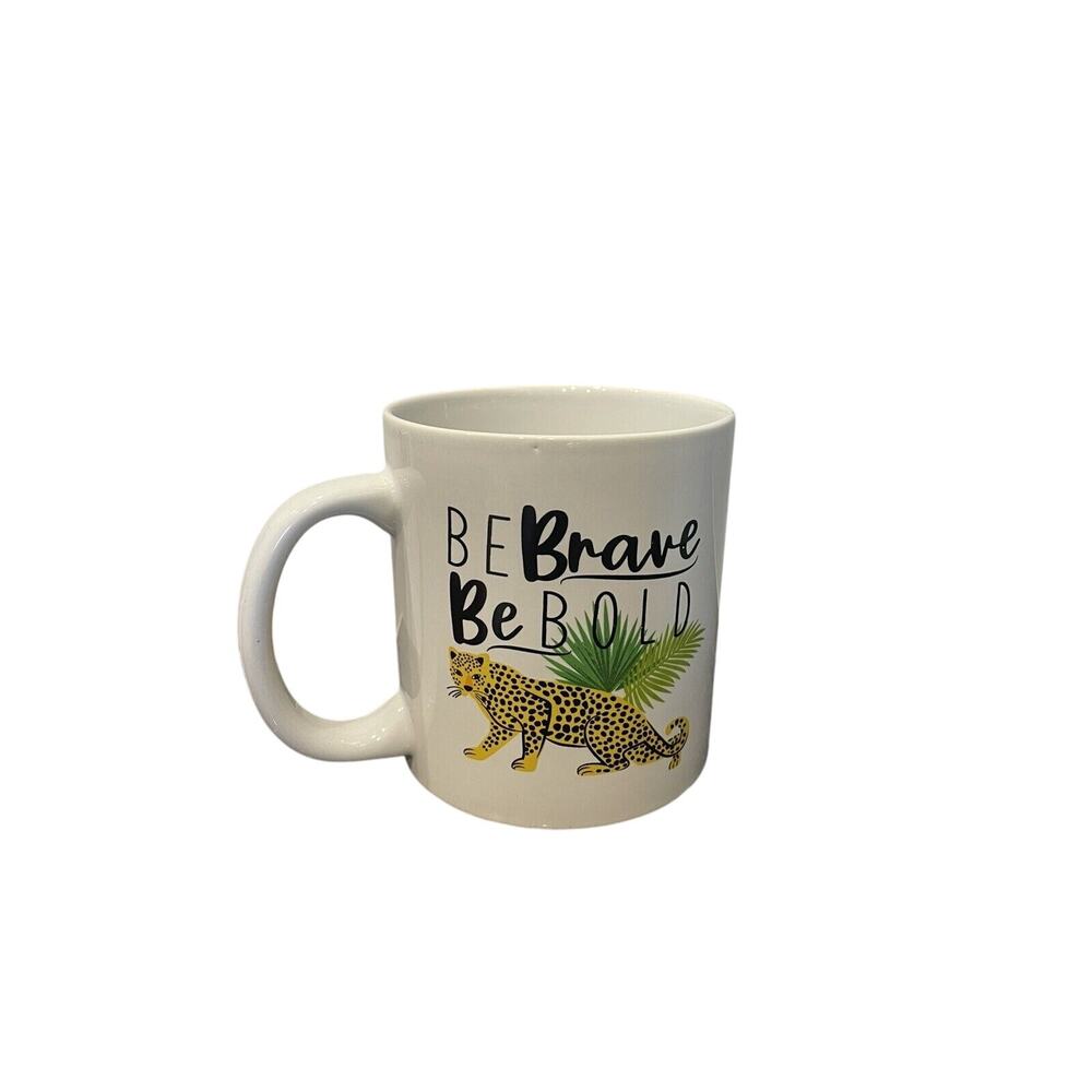 Coffee Mug Royal Norfolk Mug Be Brave Be Bold Cheetah Plants Dishwasher Safe